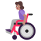 Woman in Manual Wheelchair- Medium Skin Tone emoji on Microsoft